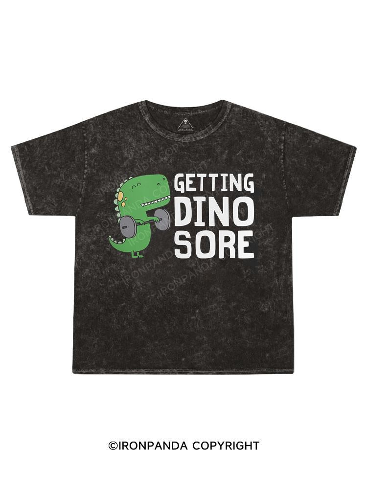 Getting Dino Sore Kids Washed T-Shirt