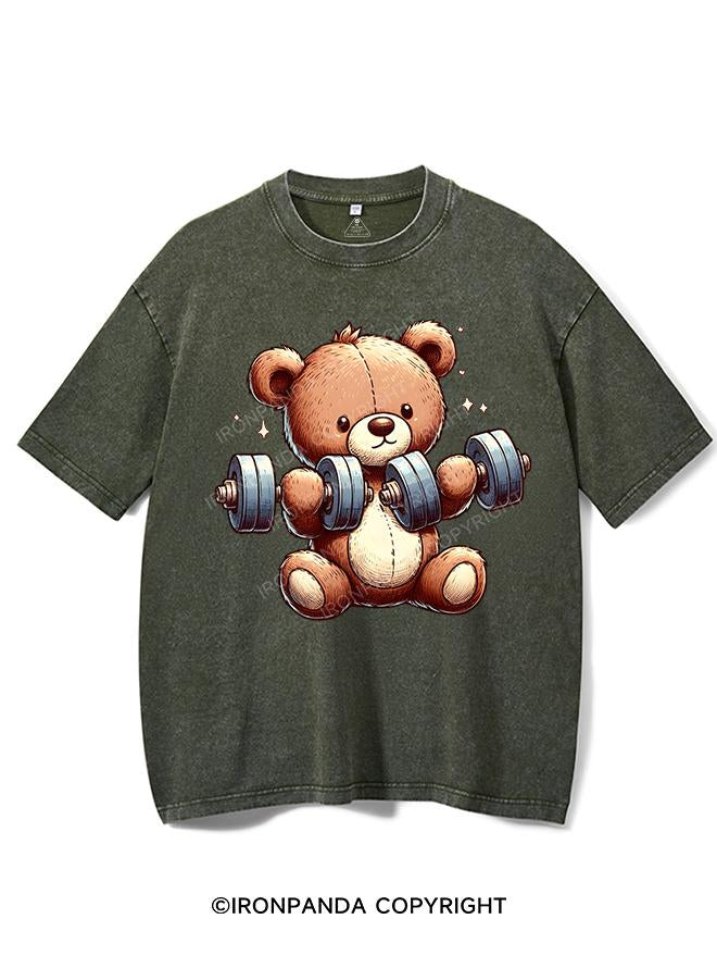 LIFTING TEDDY BEAR VINTAGE GYM SHIRT