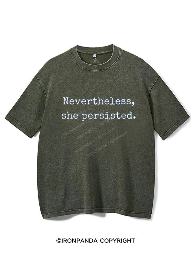 NEVERTHELESS, SHE PERSISTED VINTAGE GYM SHIRT