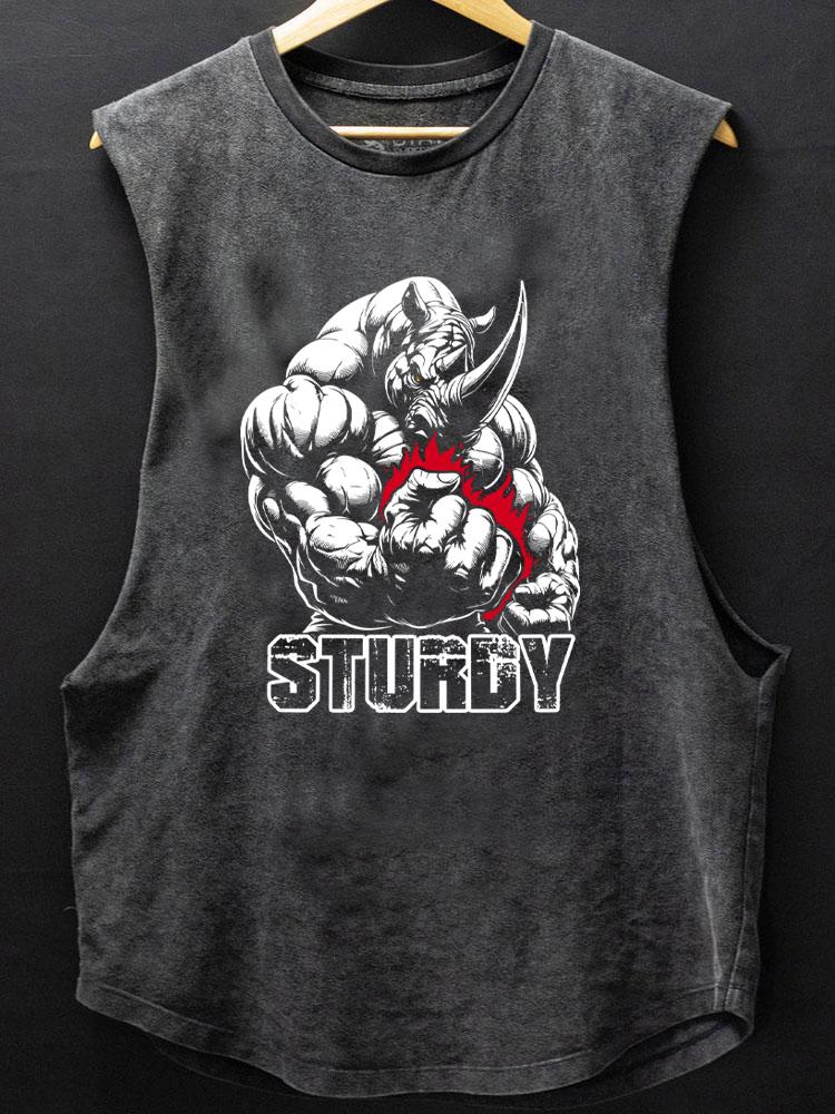 sturdy rhino SCOOP BOTTOM COTTON TANK