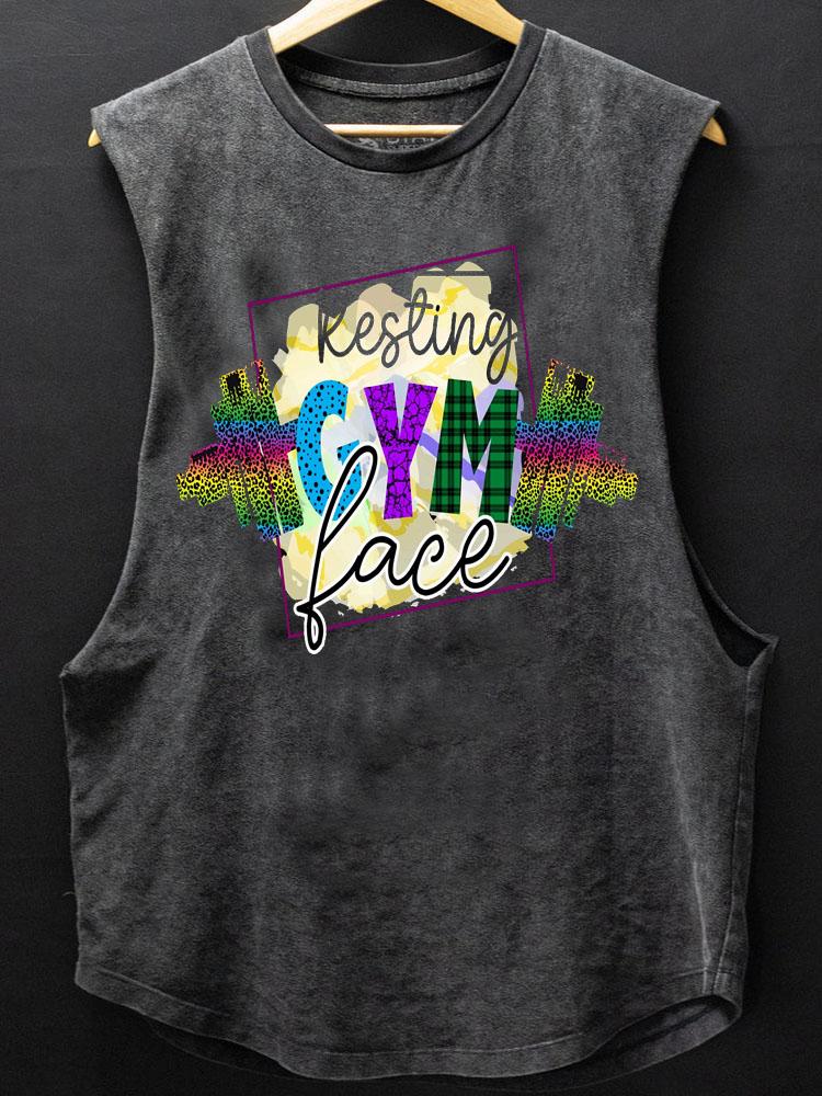 Resting Gym Face Scoop Bottom Cotton Tank