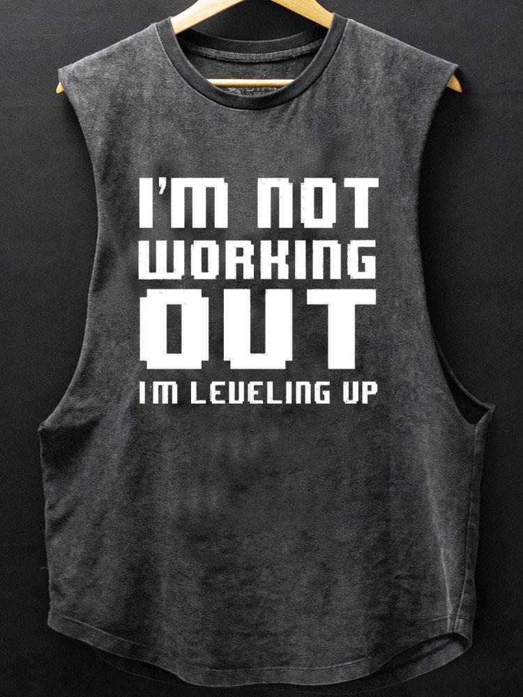 I'm not working out I'm leveling up SCOOP BOTTOM COTTON TANK