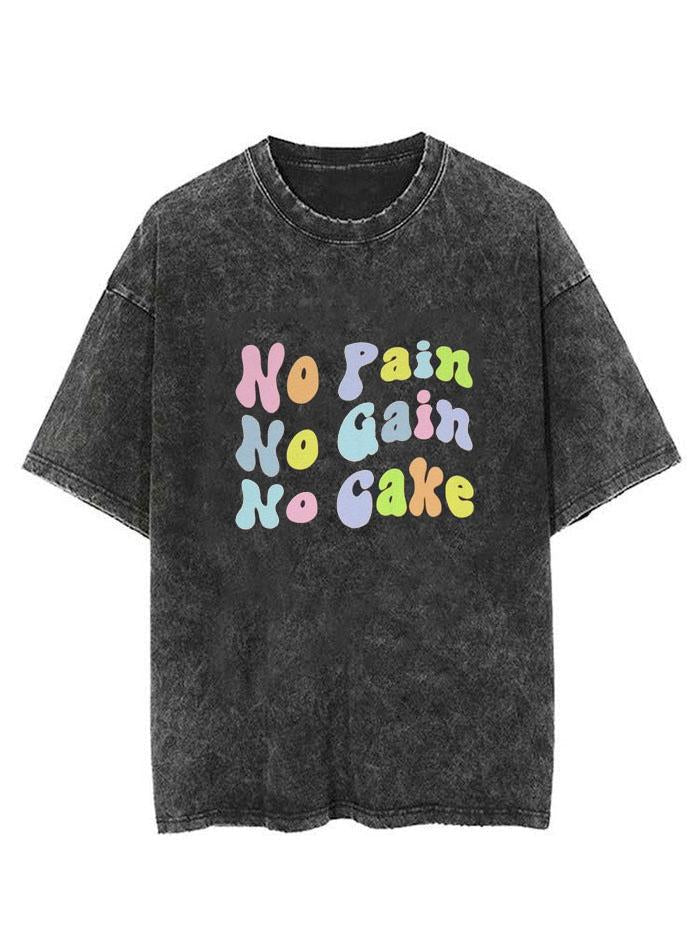 No Pain No Gain No Cake Vintage Gym Shirt