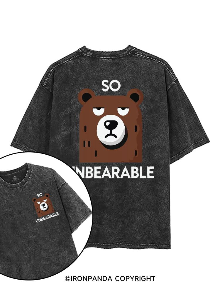 So Unbearable printed Gym Shirt