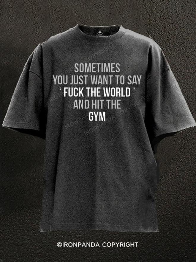 Sometimes You Just Want To Say Washed Gym Shirt