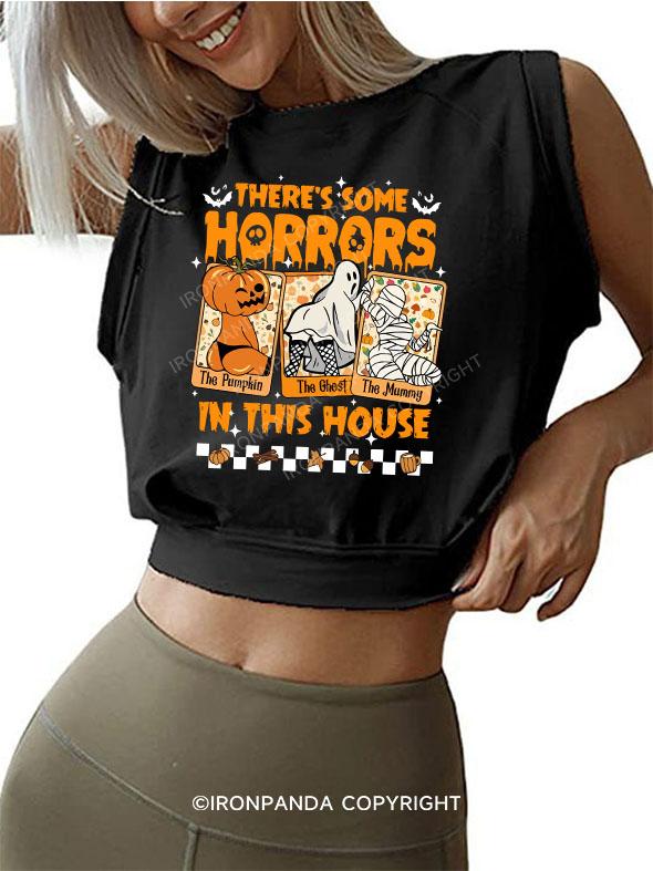 THERE'S SOME HORRORS IN THIS HOUSE SLEEVELESS CROP TOPS