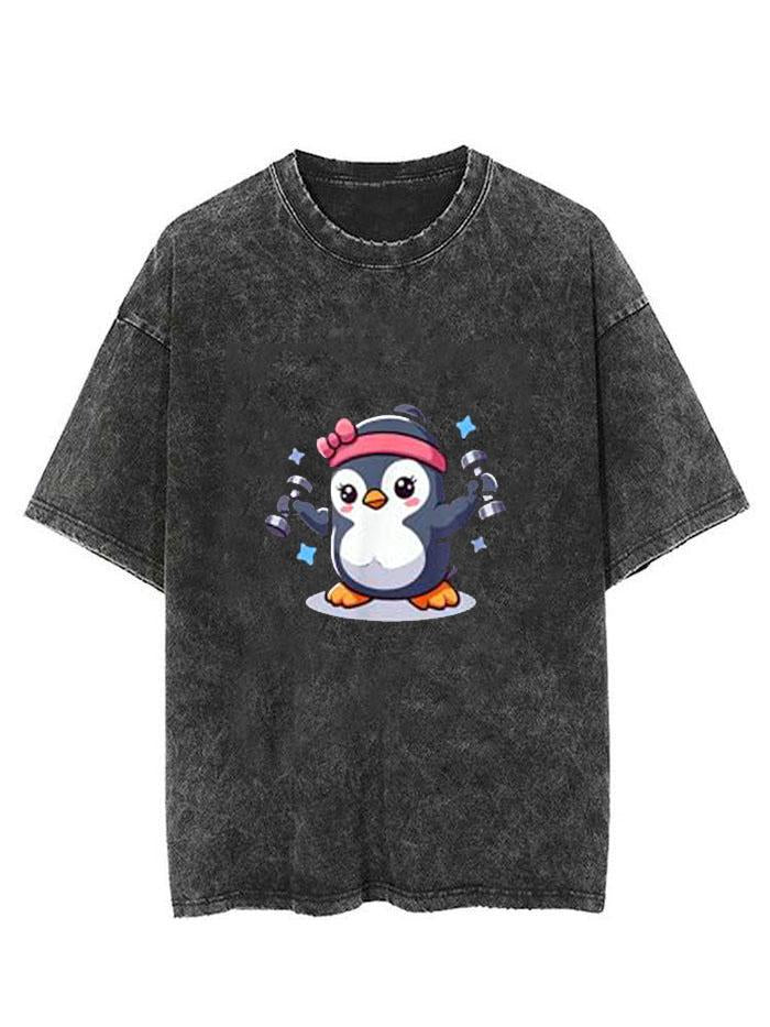 PENGUIN DUMBBEL VINTAGE GYM SHIRT