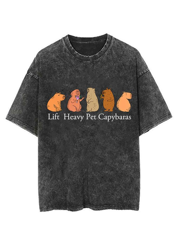 Lift heavy pet capybaras Vintage Gym Shirt