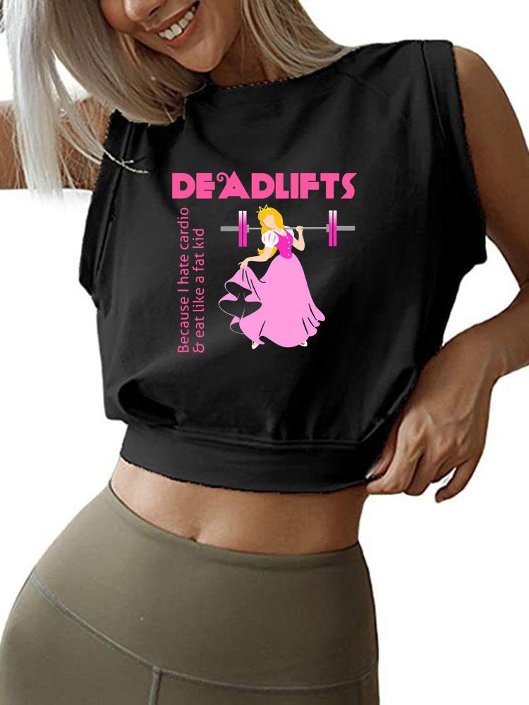 I'D RATHER DEADLIFT SLEEVELESS CROP TOPS