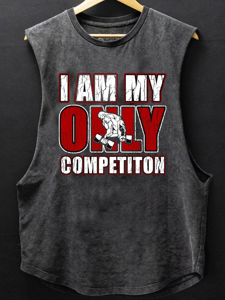 I am my only competition SCOOP BOTTOM COTTON TANK