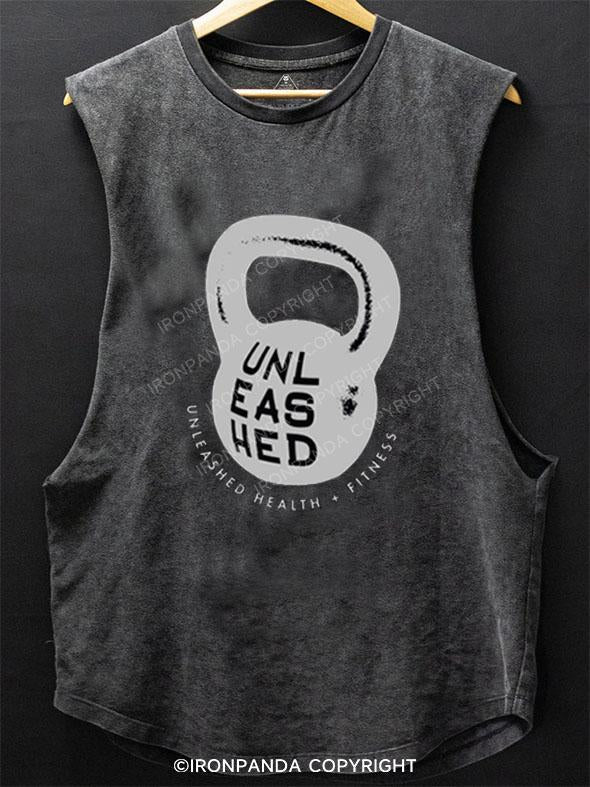 UNLEASHED HEALTH+FITNESS SCOOP BOTTOM COTTON TANK