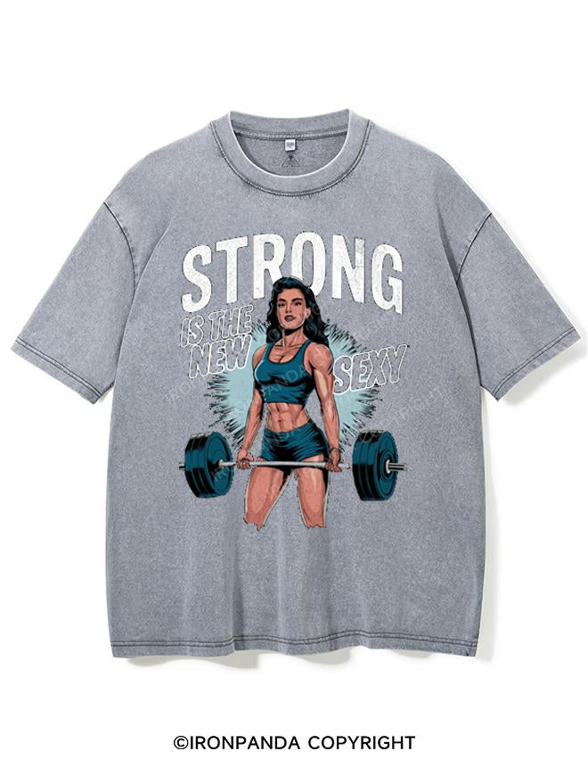 STRONG IS THE NEW SEXY VINTAGE GYM SHIRT