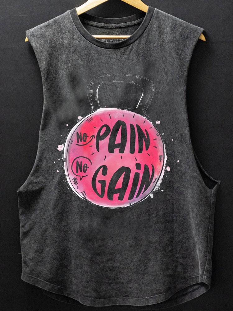 Hey No pain No gain Scoop Bottom Cotton Tank