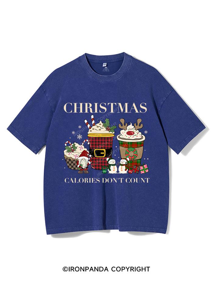 CHRISTMAS CALORIES DON'T COUNT VINTAGE GYM SHIRT