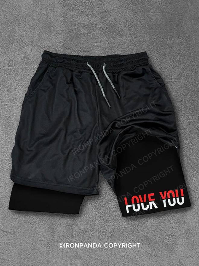 love you fuck you Performance Training Shorts