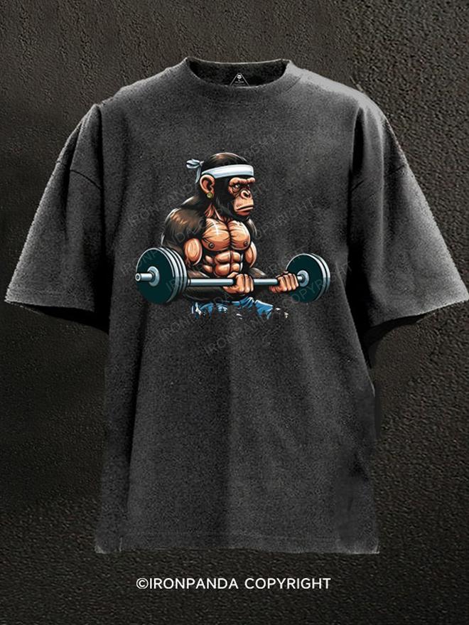 weightlifting gorillas Washed Gym Shirt