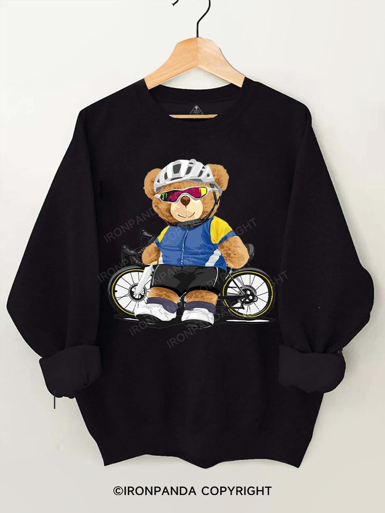 bear doll cyclist Gym Sweatshirt