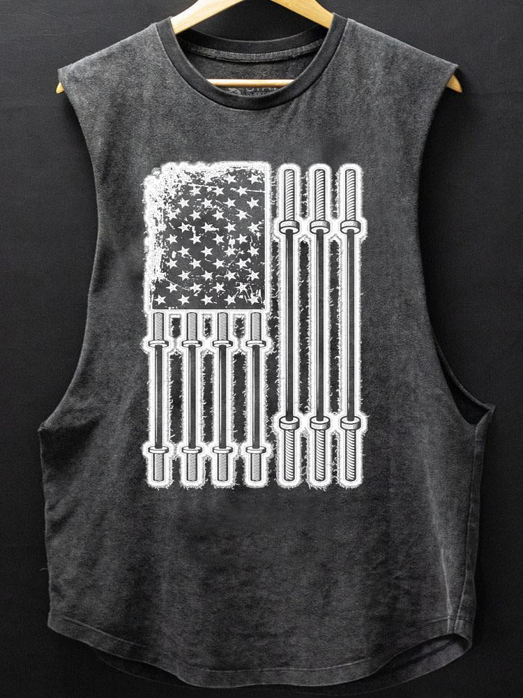 Weightlifting Patriot Scoop Bottom Cotton Tank