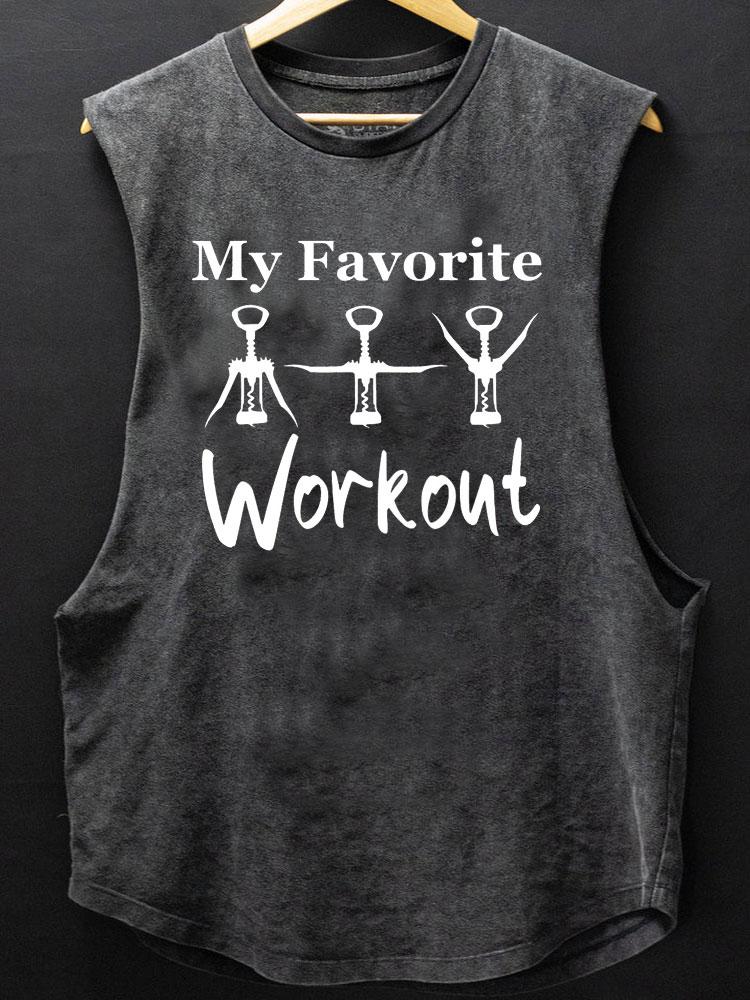 My Favorite Workout Scoop Bottom Cotton Tank