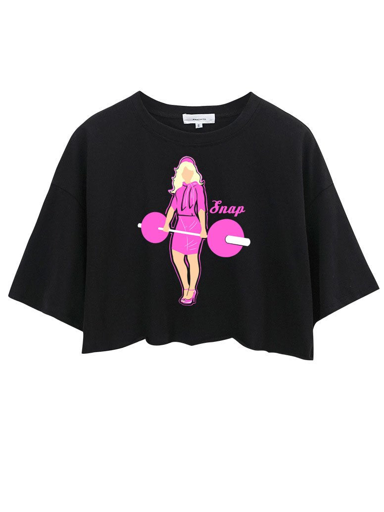 BARBELL WOMAN crop tops