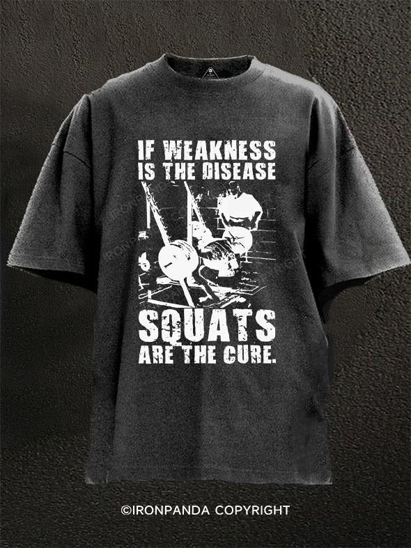 squats are the cure Washed Gym Shirt