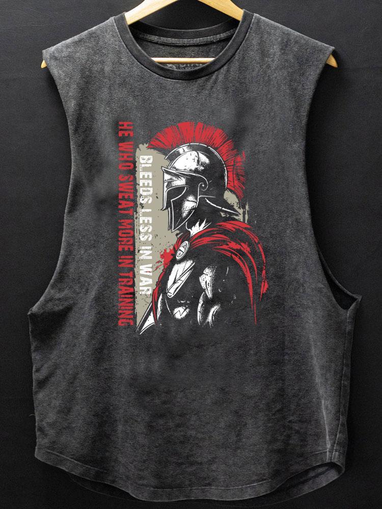 sweat more in training bleeds less in war SCOOP BOTTOM COTTON TANK