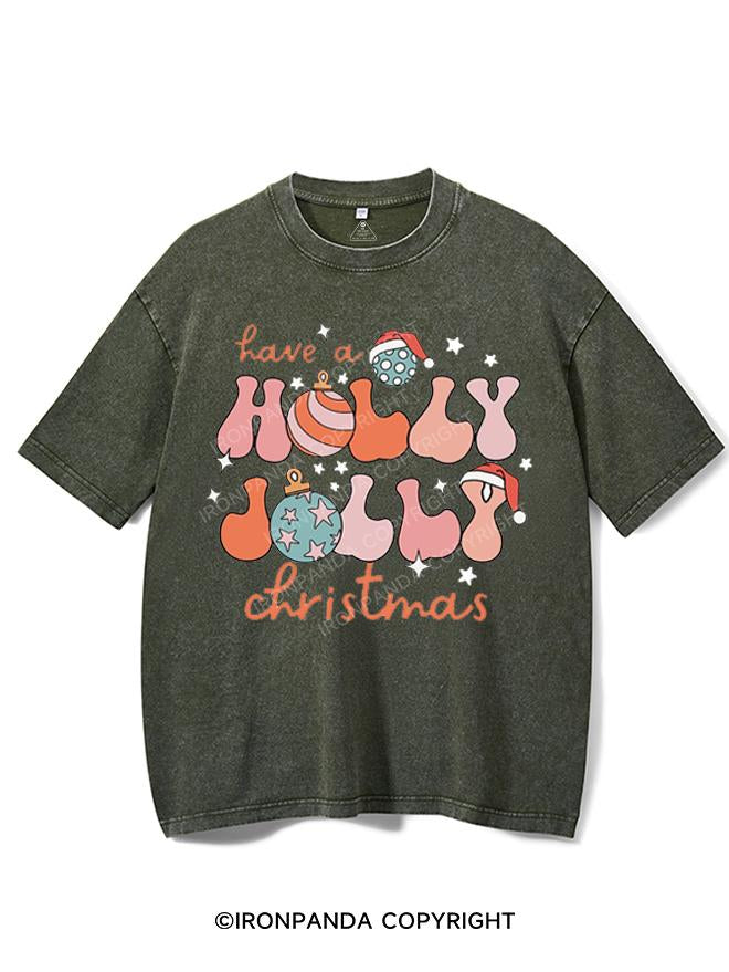 HAVE A HOLLY JOLLY CHRISTMAS VINTAGE GYM SHIRT