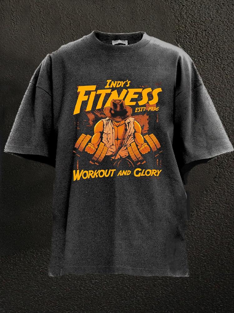 Indy's Fitness Workout And Glory Washed Gym Shirt