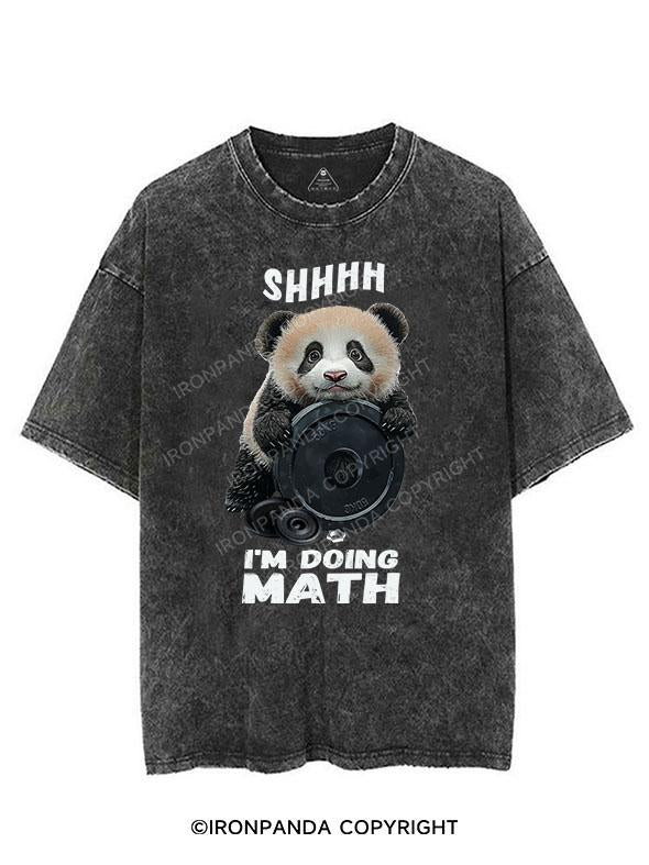 SHHHH I'M DOING MATH PANDA VINTAGE GYM SHIRT