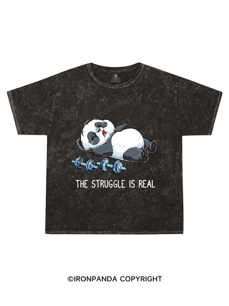 THE STRUGGLE IS REAL Kids Washed T-Shirt