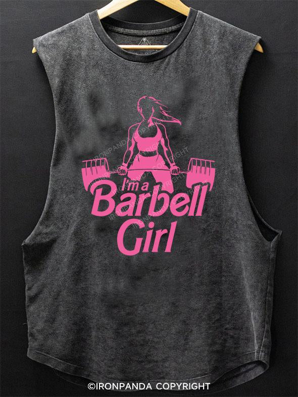 I AM A BARBELL GIRL SCOOP BOTTOM COTTON TANK