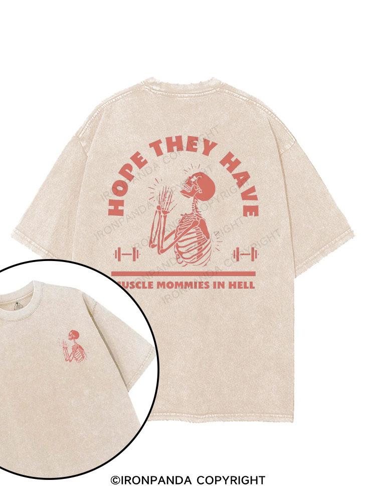 Muscle Mommies in Hell printed Gym Shirt