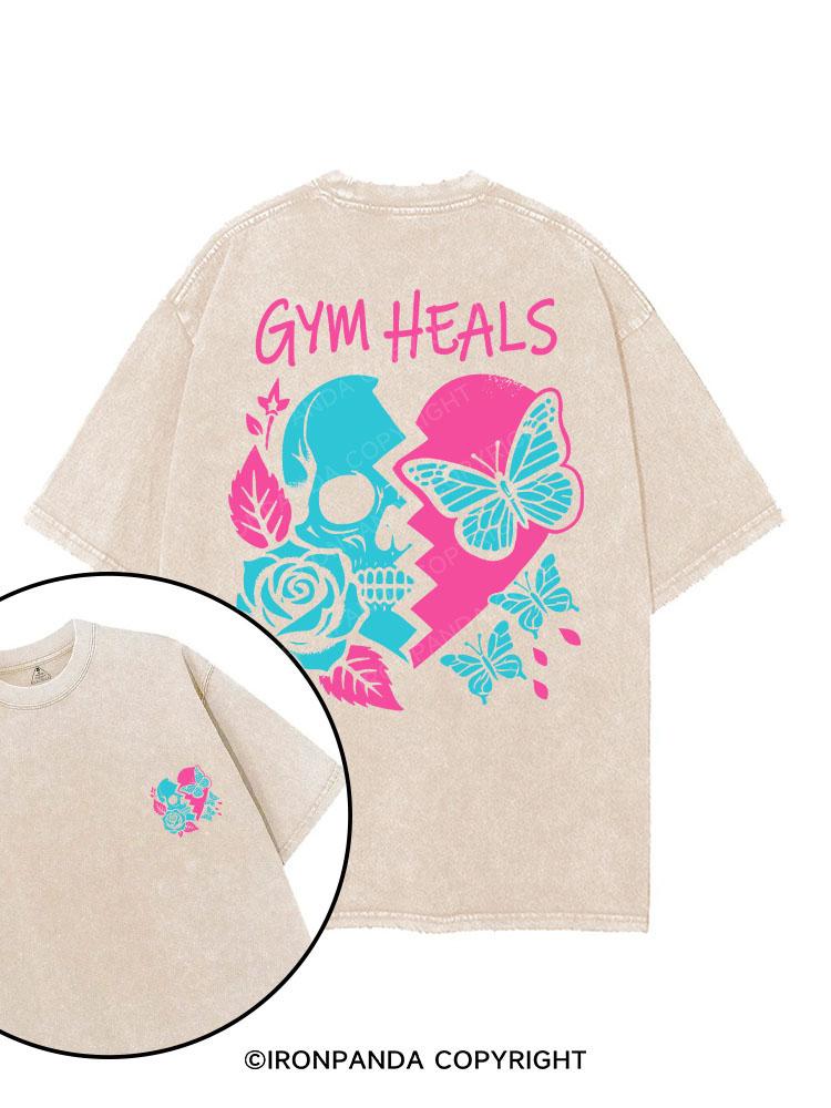 GYM HEALS printed Gym Shirt