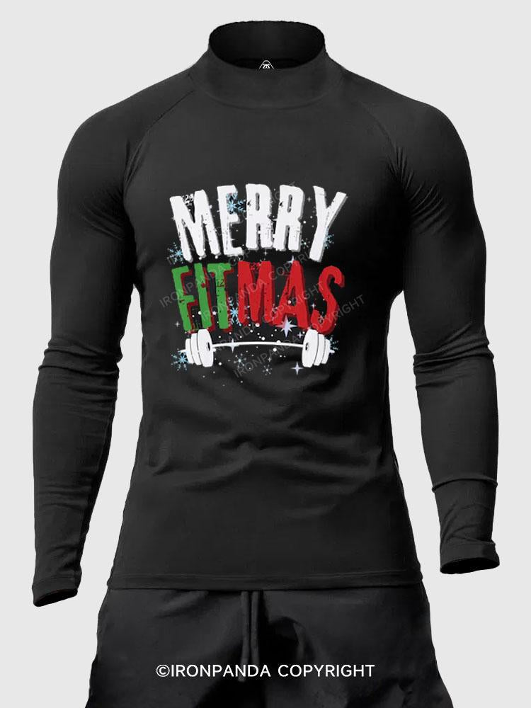 Merry Fitmas Men's Fitted Mock