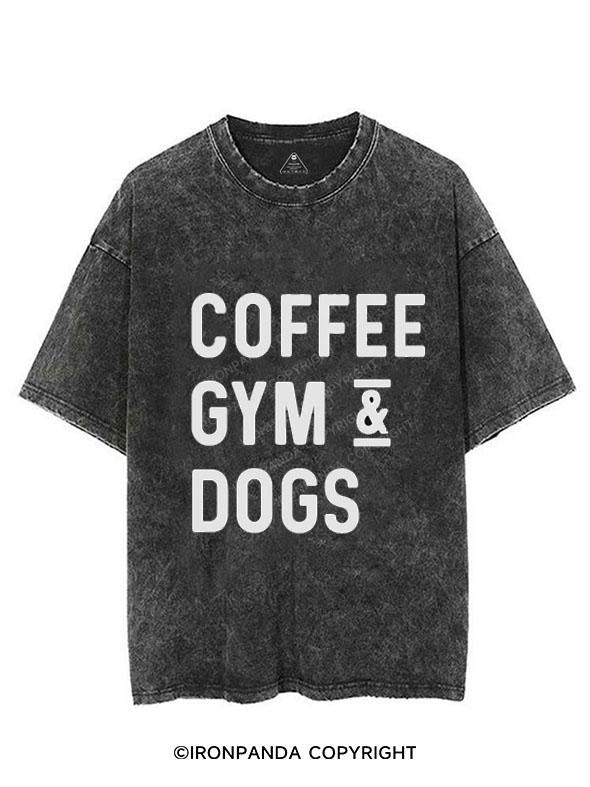 COFFEE GYM & DOGS VINTAGE GYM SHIRT