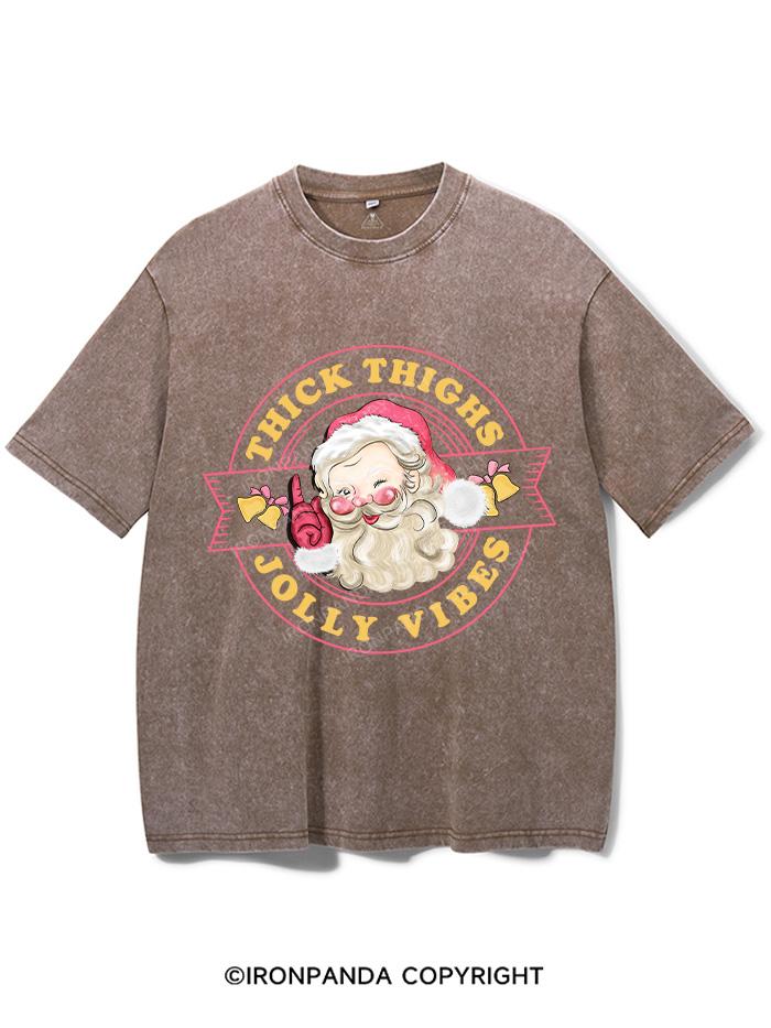 THICK THIGHS JOLLY VIBES VINTAGE GYM SHIRT