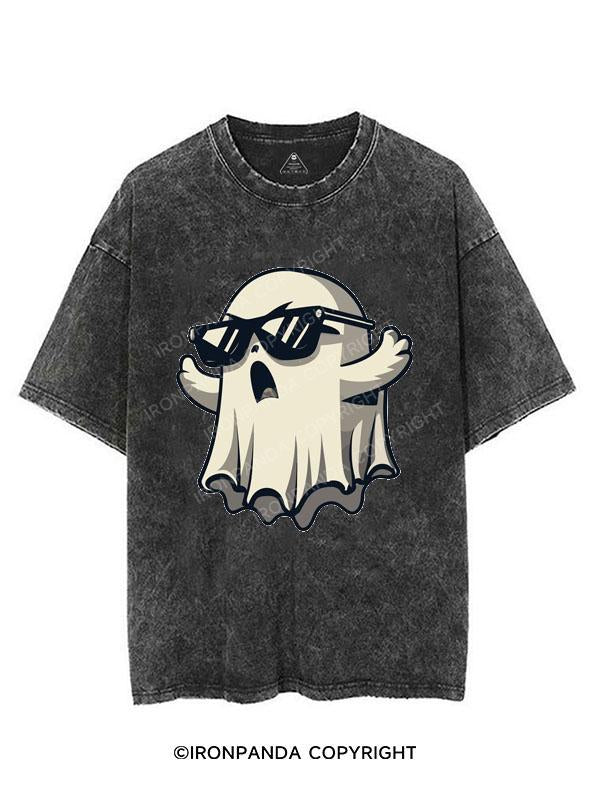 COOL GHOST WITH SUNGLASSES VINTAGE GYM SHIRT