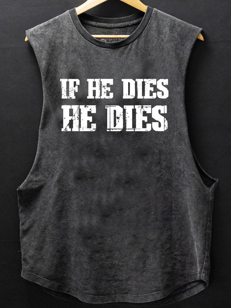 if he dies he dies SCOOP BOTTOM COTTON TANK