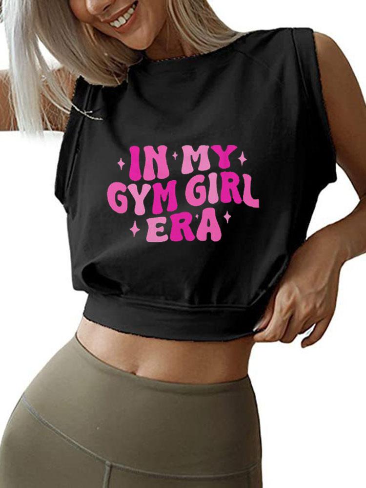 IN MY GYM GIRL ERA SLEEVELESS CROP TOPS