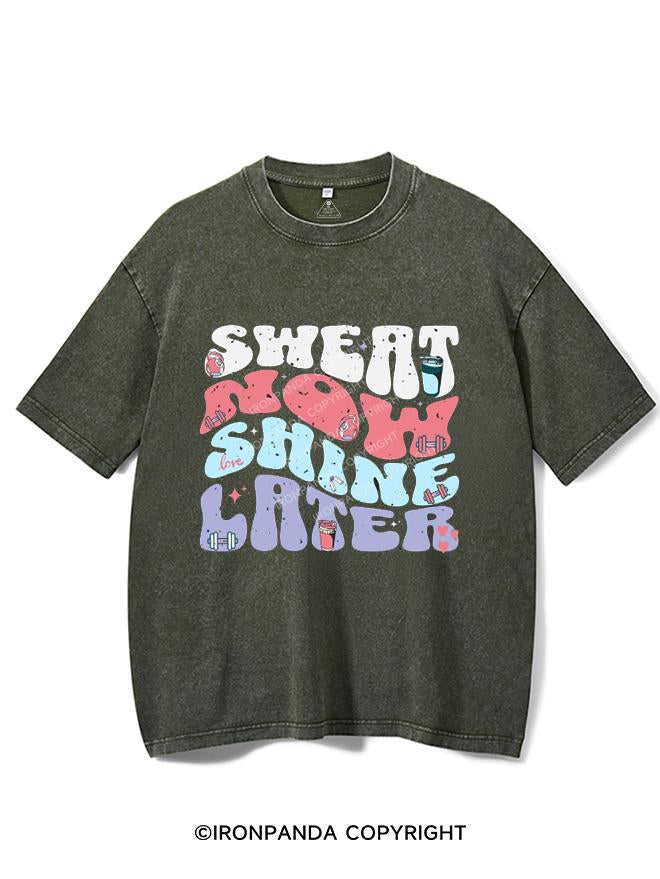 SWEAT NOW SHINE LATER VINTAGE GYM SHIRT