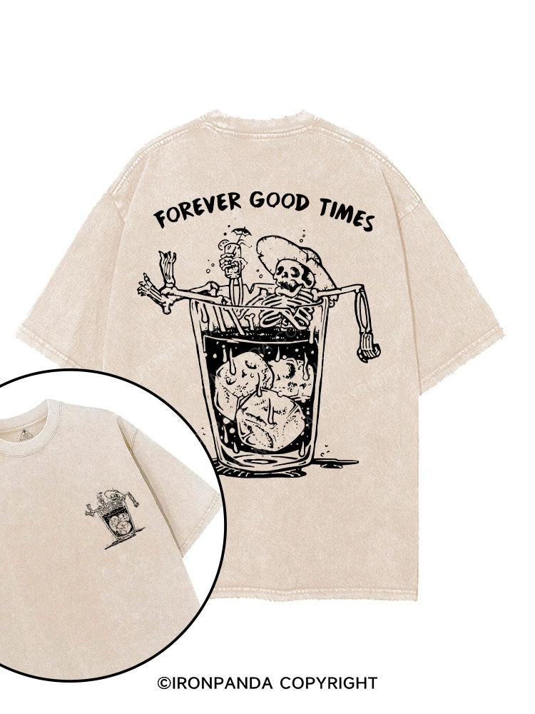 FOREVER GOOD TIMES printed Gym Shirt