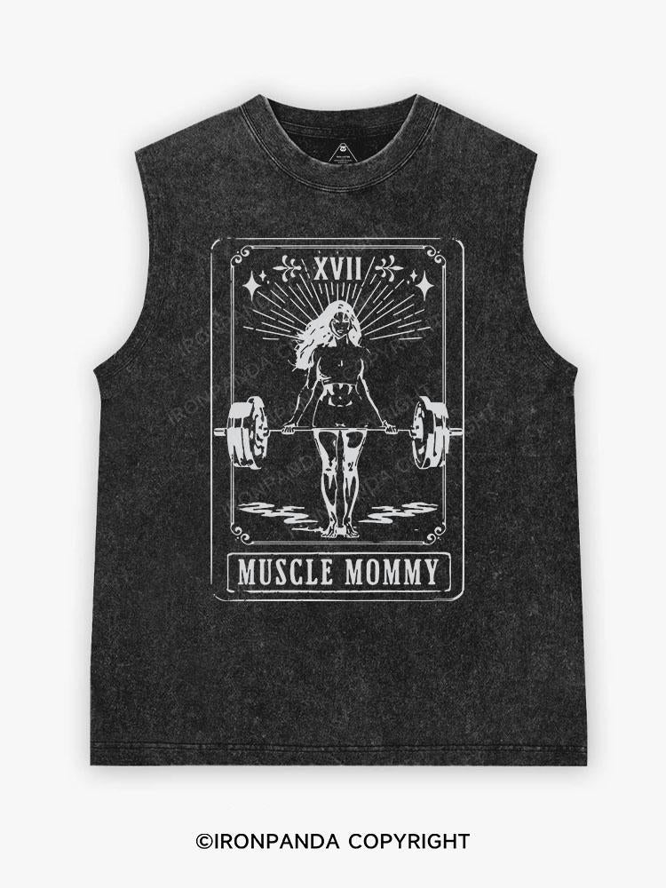 Tarot Card Muscle Mommy Washed Tank