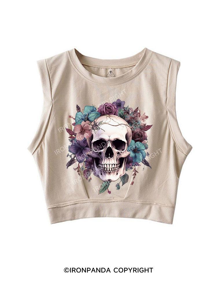 sugar skull SLEEVELESS CROP TOPS