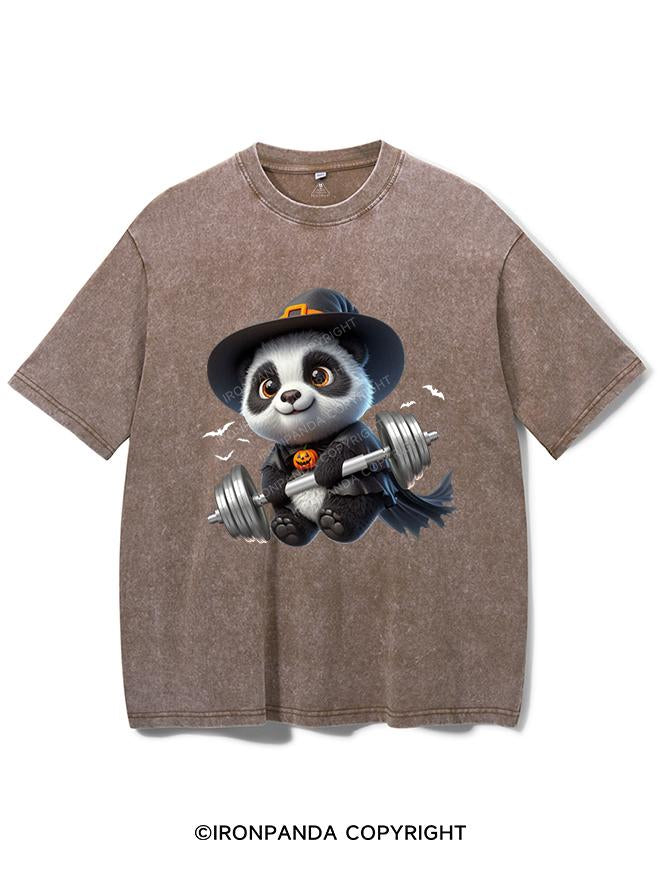 HALLOWEEN PANDA VINTAGE GYM SHIRT