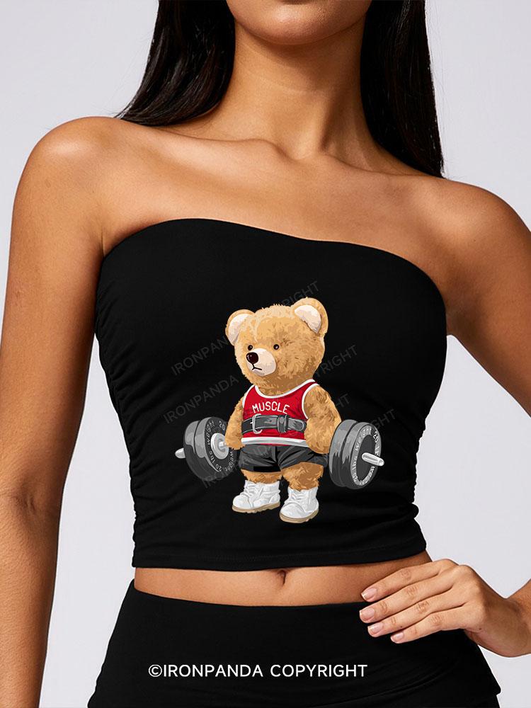 EXERCISE BEAR SPORT BOOB TUBE TOP