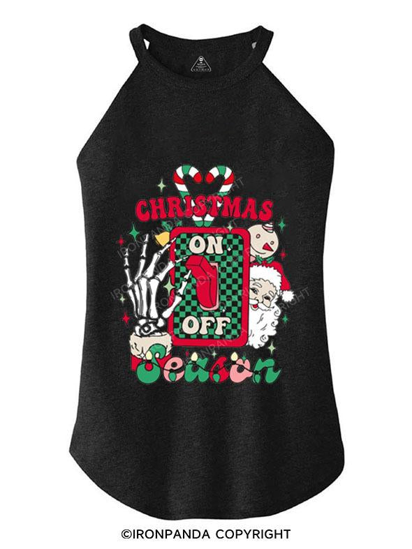 TURN ON THE CHRISTMAS SEASON MODE TRI ROCKER COTTON TANK