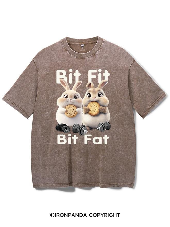 BIT FIT BIT FAT BUNNY VINTAGE GYM SHIRT