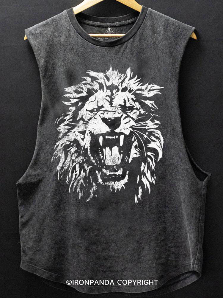 roaring lion SCOOP BOTTOM COTTON TANK