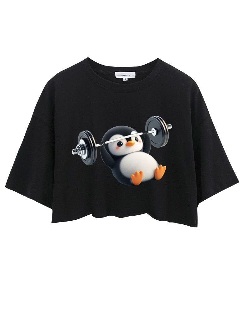 BENCH PRESS PENGUIN CROP TOPS