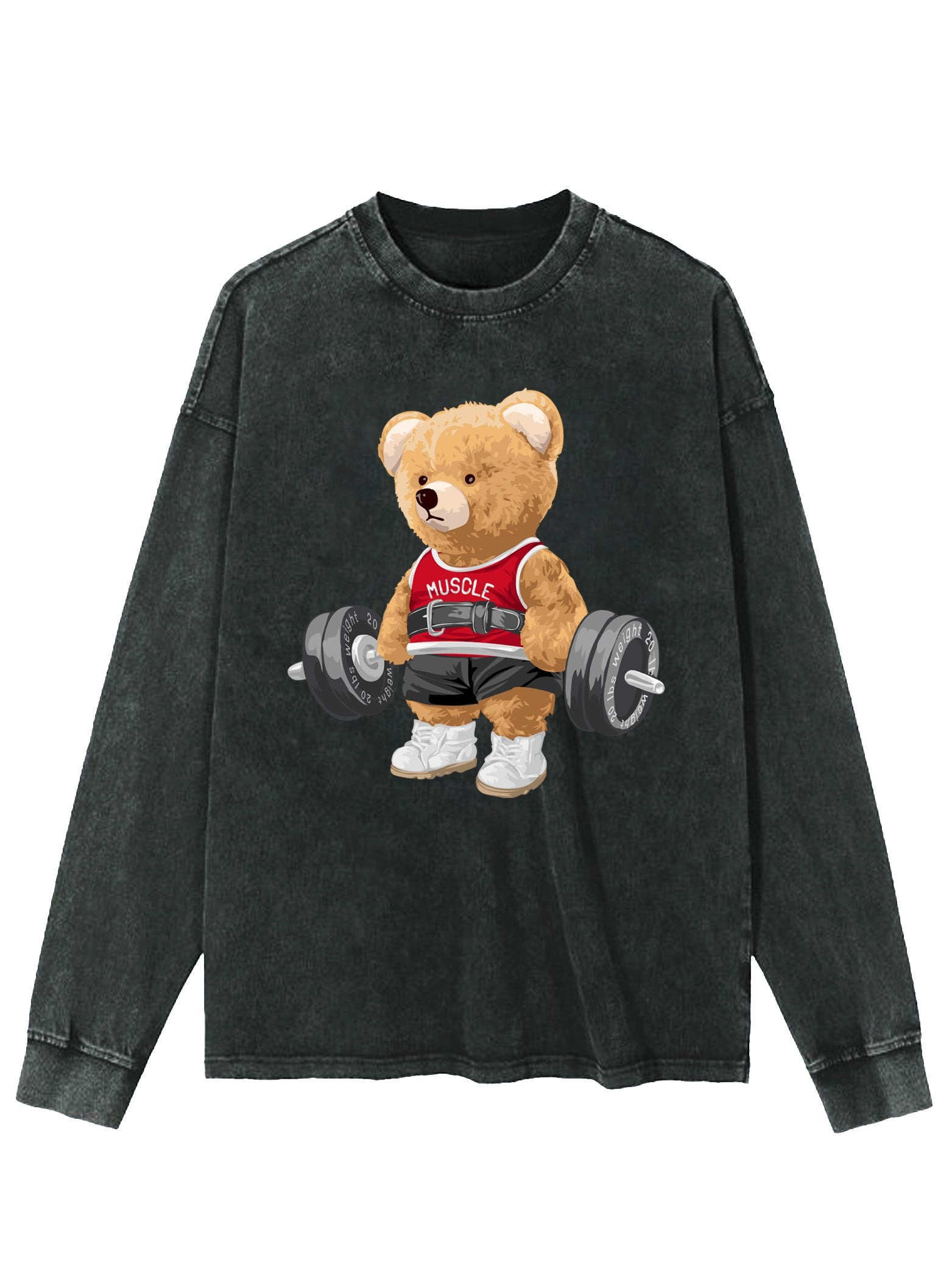 EXERCISE BEAR WASHED LONG SLEEVE SHIRT